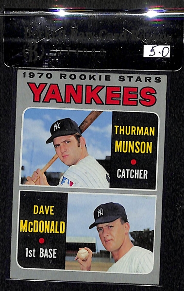 Lot of 250+ Topps Baseball Cards from 1966-1972 w. 1970 Munson Rookie Card BVG 5